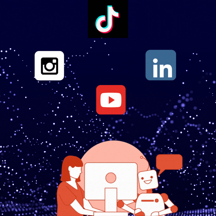 KI für Social Media nutzen - auf Instagram, TikTok, LinkedIn & Co