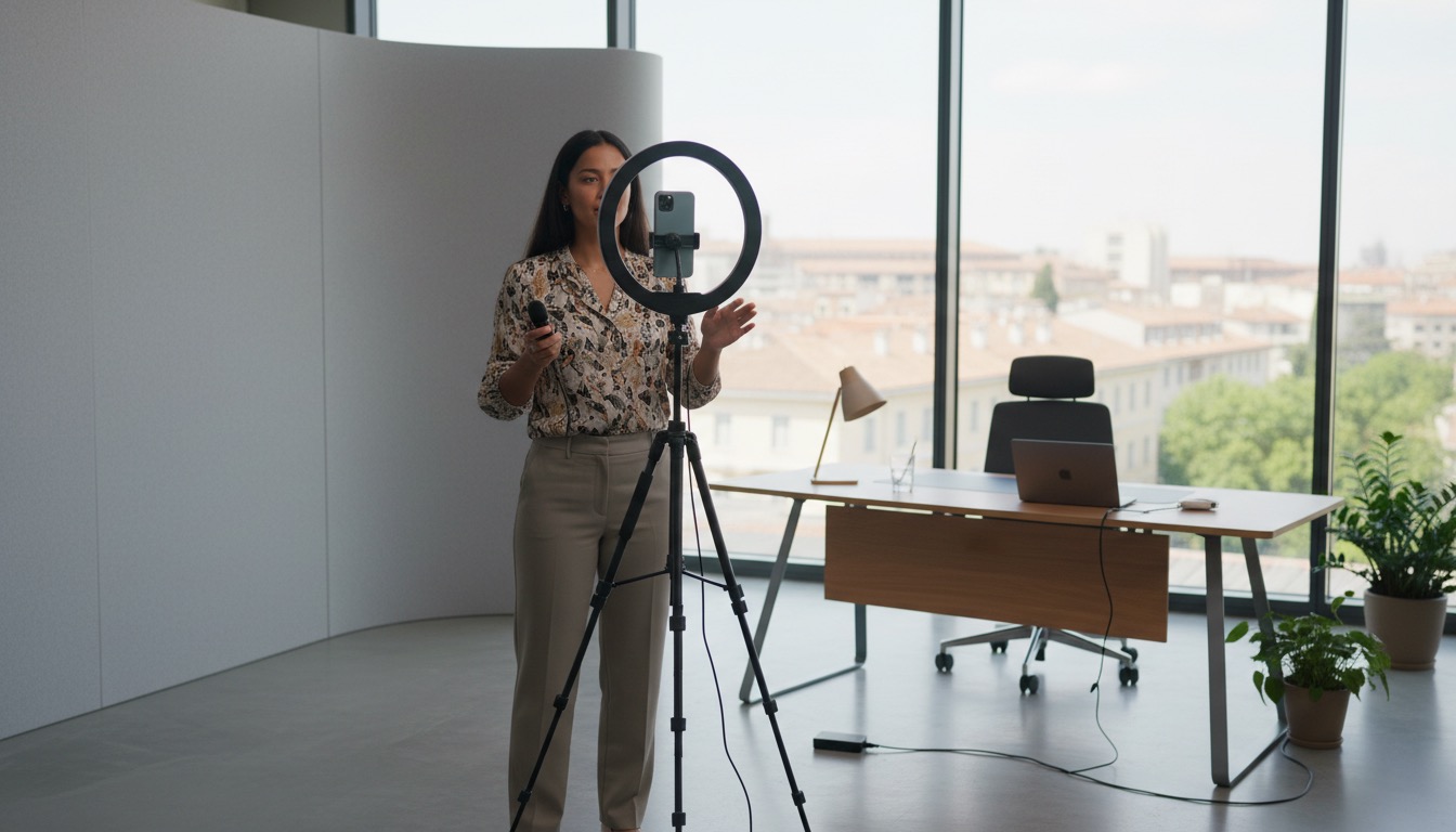 Creator produziert kurze vertikale Videos für TikTok Wachstum